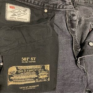 Levi’s 501 Fresh Leaves by Justin Timberlake, Black, 38W